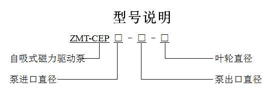 自吸式磁力泵型號說明